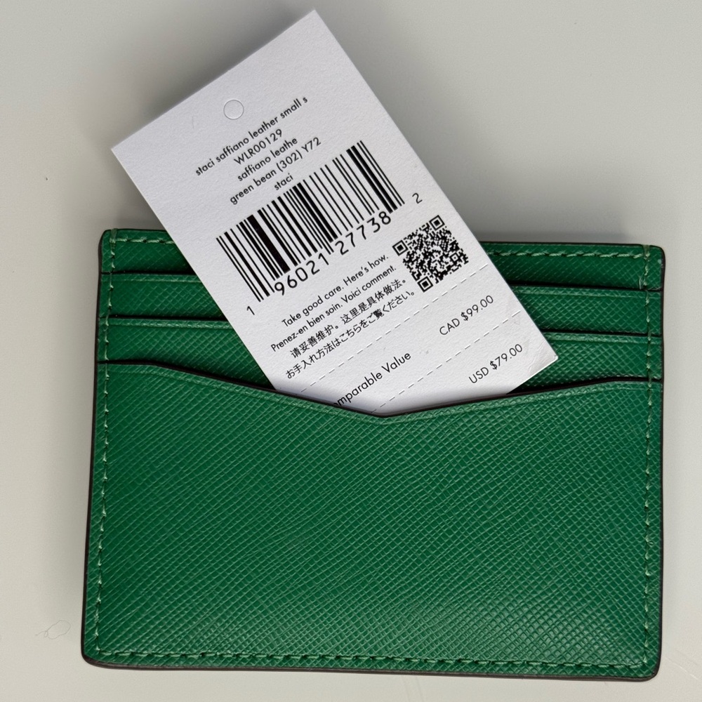 Kate Spade Staci Small Slim Card Holder
Green Bean 
NWT - Picture 6 of 6
